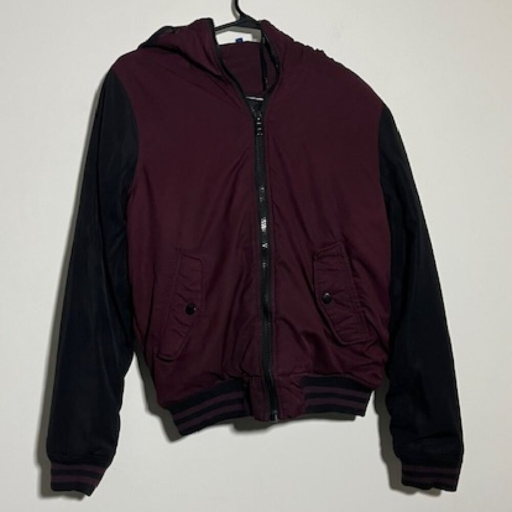 Divided H&M Maroon and Black Jacket Size Small